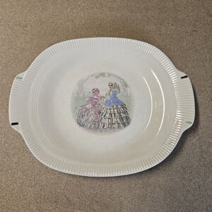 Vintage GODEY PRINTS Salem China Victorian SERVING PLATTER Plate 12x9.5